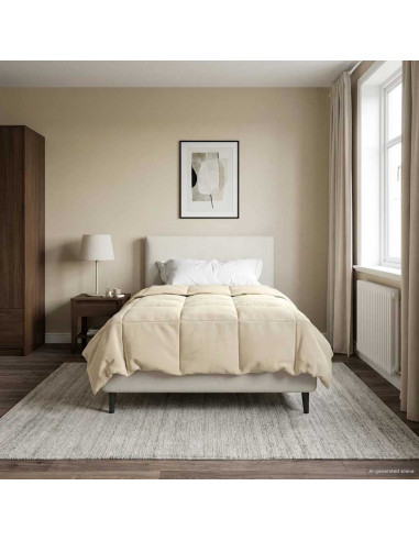 Piumone Completo Annuale Crema 135 x 200 cm Microfibra