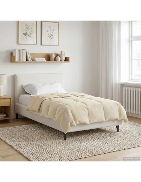 Piumone Completo Annuale Crema 155 x 200 cm Microfibra