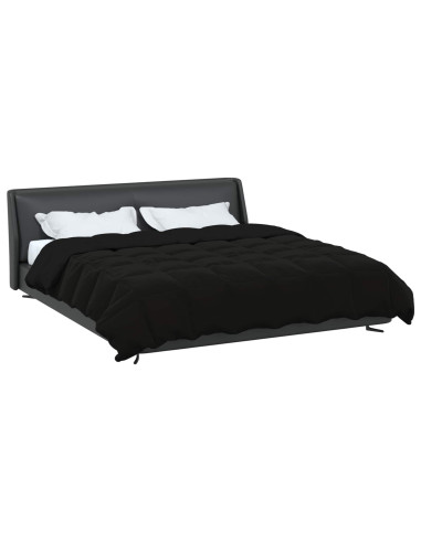 Duvet Invernale Trapuntato Nero 200 x 200 cm Microfibra