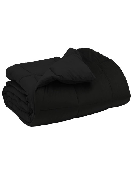 Duvet Invernale Trapuntato Nero 135 x 220 cm Microfibra