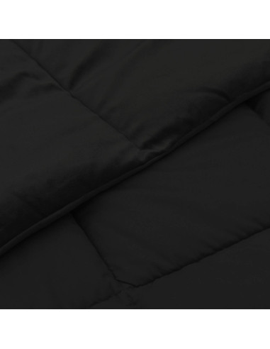 Duvet Invernale Trapuntato Nero 135 x 220 cm Microfibra