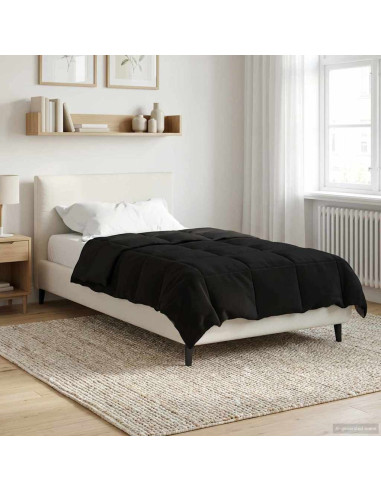 Duvet Invernale Trapuntato Nero 155 x 220 cm Microfibra