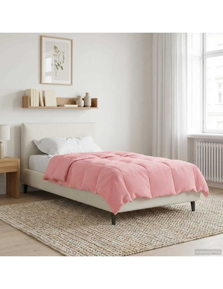 Duvet Invernale Trapuntato Rosa 155 x 200 cm Microfibra