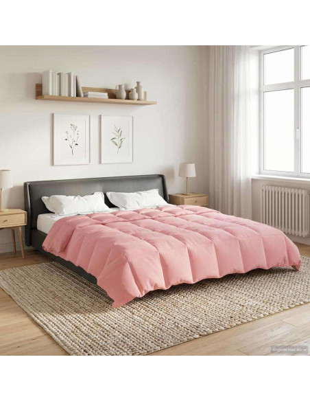 Duvet Invernale Trapuntato Rosa 200 x 200 cm Microfibra