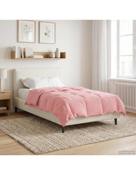 Duvet Invernale Trapuntato Rosa 135 x 220 cm Microfibra