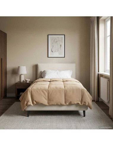 Duvet Invernale Trapuntato Rosa 155 x 220 cm Microfibra
