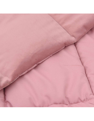 Duvet Invernale Trapuntato Rosa 155 x 220 cm Microfibra