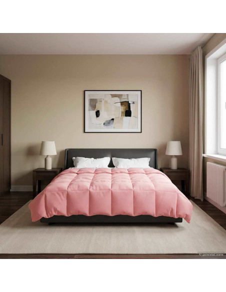 Duvet Invernale Trapuntato Rosa 220 x 240 cm Microfibra
