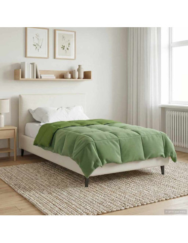 Duvet Invernale Trapuntato Verde 135 x 200 cm Microfibra