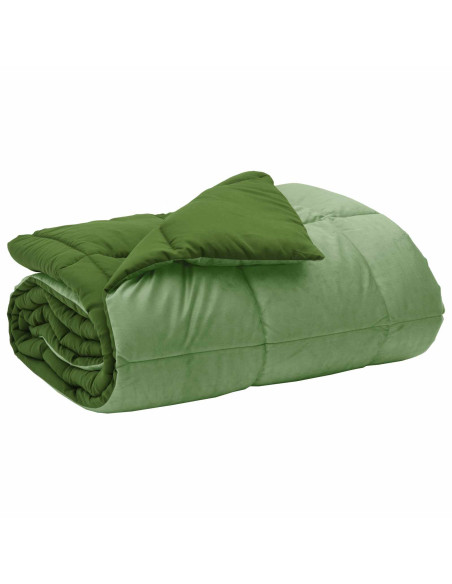 Duvet Invernale Trapuntato Verde 140 x 200 cm Microfibra