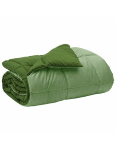 Duvet Invernale Trapuntato Verde 155 x 200 cm Microfibra 2