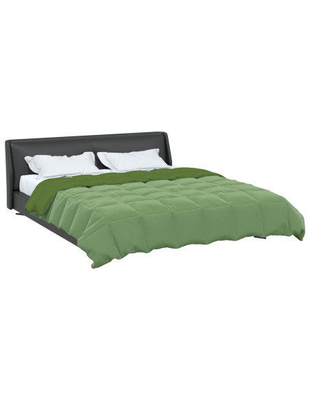 Duvet Invernale Trapuntato Verde 220 x 240 cm Microfibra