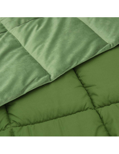Duvet Invernale Trapuntato Verde 220 x 260 cm Microfibra