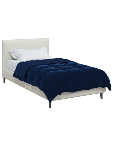 Duvet Invernale Trapuntato Blu Scuro 155 x 200 cm Microfibra