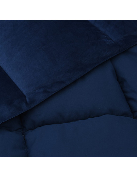 Duvet Invernale Trapuntato Blu Scuro 200 x 200 cm Microfibra