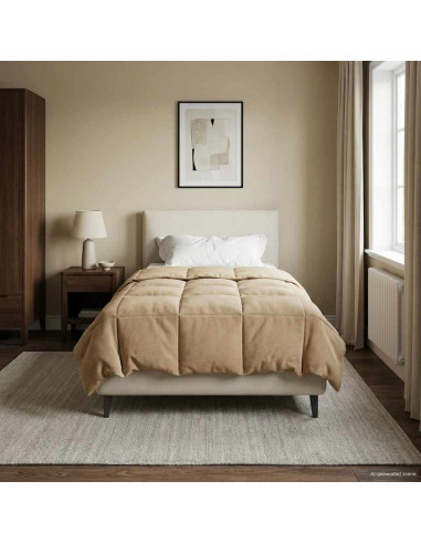 Duvet Invernale Trapuntato Blu Scuro 140 x 220 cm Microfibra