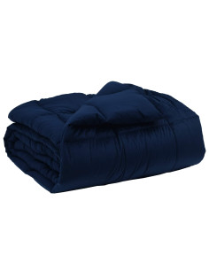 Duvet Invernale Trapuntato Blu Scuro 200 x 220 cm Microfibra 2