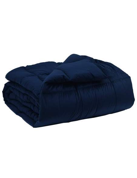 Duvet Invernale Trapuntato Blu Scuro 200 x 220 cm Microfibra