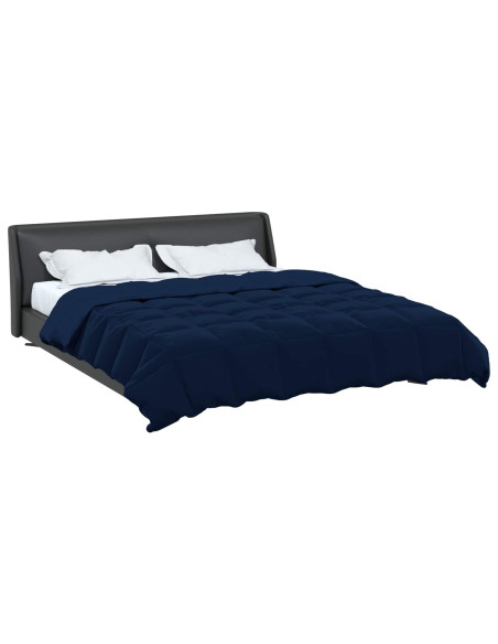 Duvet Invernale Trapuntato Blu Scuro 220 x 260 cm Microfibra