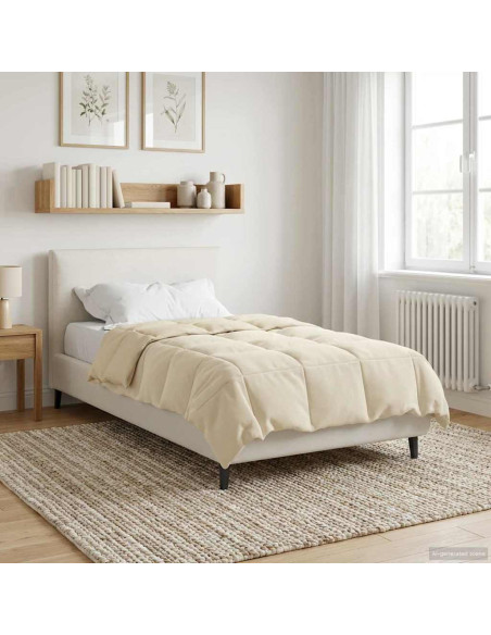 Duvet Invernale Trapuntato Crema 135 x 200 cm Microfibra