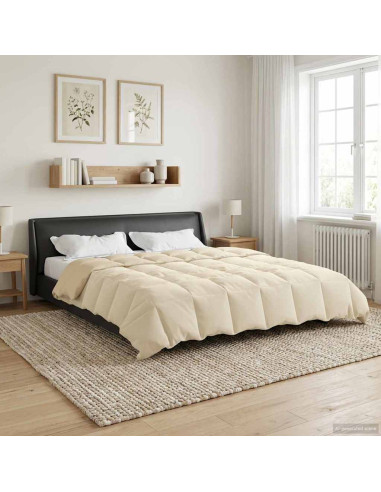 Duvet Invernale Trapuntato Crema 200 x 200 cm Microfibra
