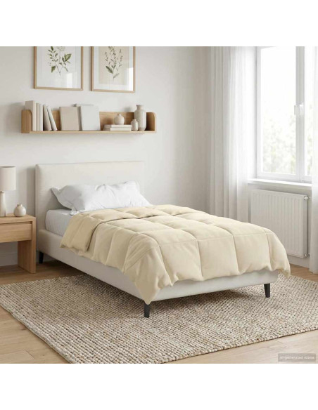 Duvet Invernale Trapuntato Crema 135 x 220 cm Microfibra