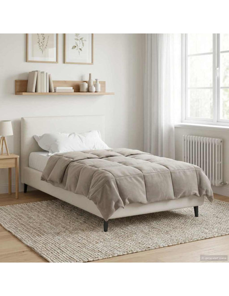 Duvet Invernale Trapuntato Crema 140 x 220 cm Microfibra