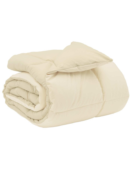 Duvet Invernale Trapuntato Crema 240 x 260 cm Microfibra