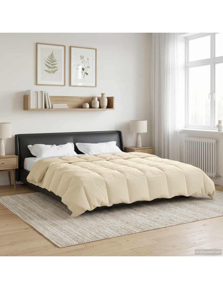 Duvet Invernale Trapuntato Crema 240 x 260 cm Microfibra