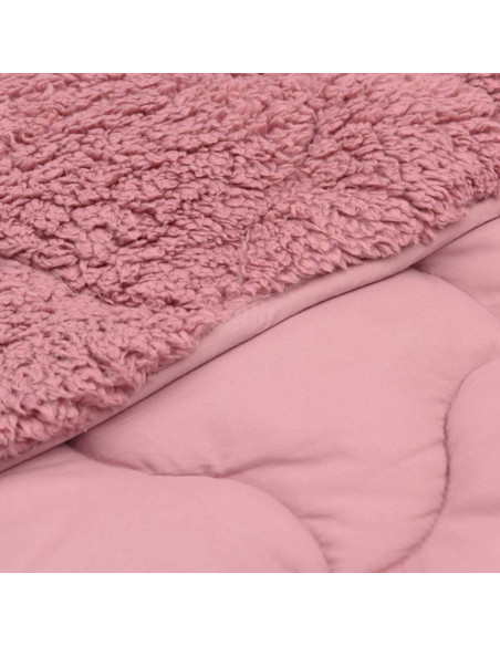 Duvet Estivo Rosa 200 x 240 cm Microfibra e Fleece Teddy