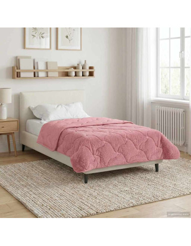 Duvet Estivo Rosa 140 x 220 cm Microfibra e Fleece Teddy
