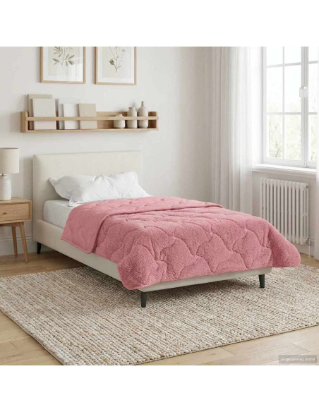 Duvet Estivo Rosa 140 x 220 cm Microfibra e Fleece Teddy