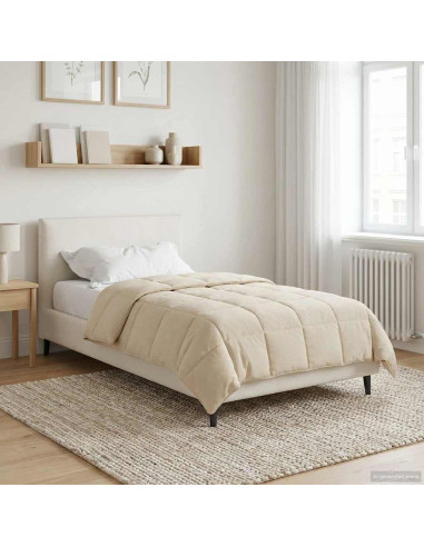 Duvet Estivo Crema 140 x 200 cm Microfibra e Fleece Teddy