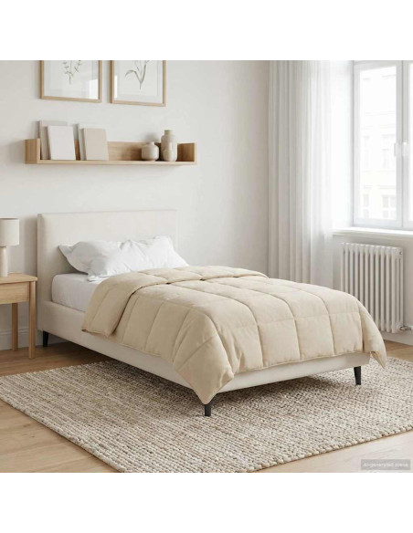 Duvet Estivo Crema 140 x 200 cm Microfibra e Fleece Teddy