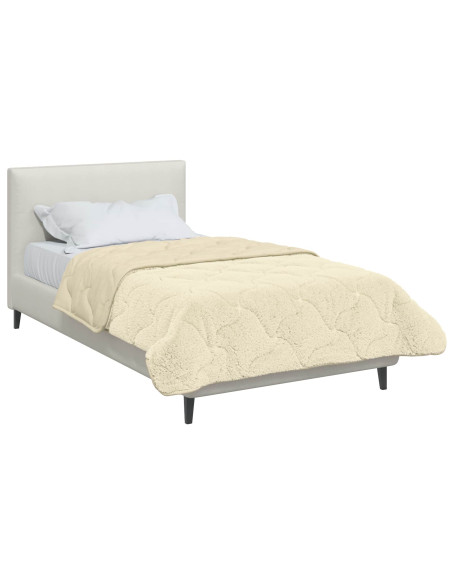 Duvet Estivo Crema 155 x 200 cm Microfibra e Fleece Teddy