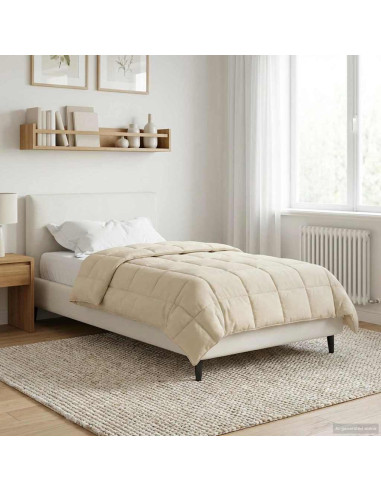 Duvet Estivo Crema 140 x 220 cm Microfibra e Fleece Teddy