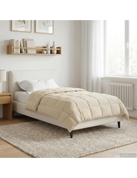 Duvet Estivo Crema 140 x 220 cm Microfibra e Fleece Teddy