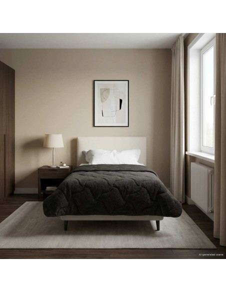 Piumone Completo Annuale Trapuntato Antracite 155 x 220 cm