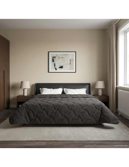 Piumone Completo Annuale Trapuntato Antracite 220 x 240 cm