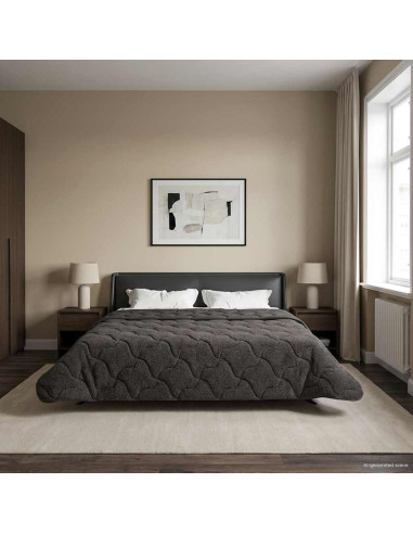 Piumone Completo Annuale Trapuntato Antracite 240 x 260 cm