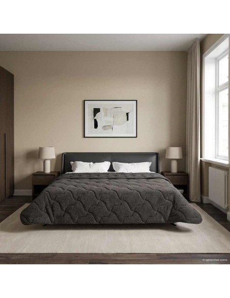 Piumone Completo Annuale Trapuntato Antracite 240 x 260 cm