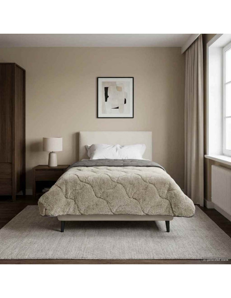 Piumone Completo Annuale Trapuntato Grigio chiaro 135 x 200 cm