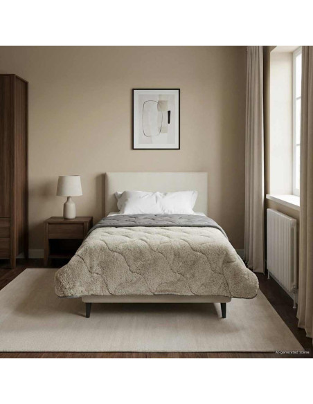 Piumone Completo Annuale Trapuntato Grigio chiaro 140 x 220 cm