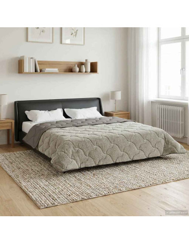 Piumone Completo Annuale Trapuntato Grigio chiaro 220 x 240 cm