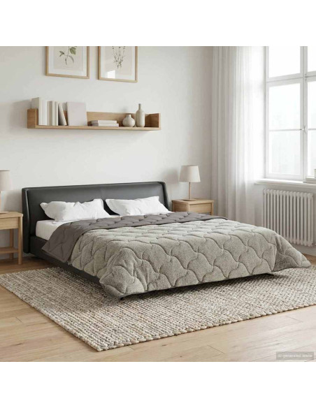 Piumone Completo Annuale Trapuntato Grigio chiaro 240 x 260 cm