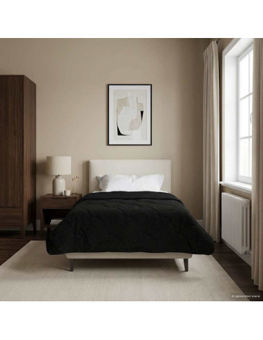 Piumone Completo Annuale Trapuntato Nero 135 x 200 cm