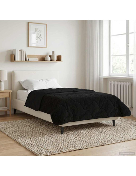 Piumone Completo Annuale Trapuntato Nero 140 x 220 cm