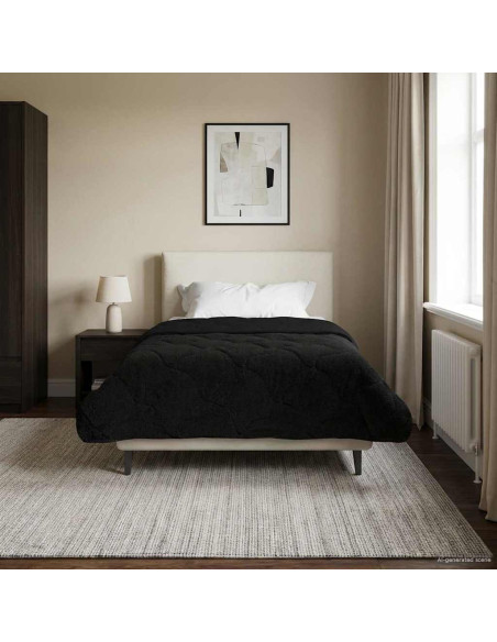 Piumone Completo Annuale Trapuntato Nero 155 x 200 cm