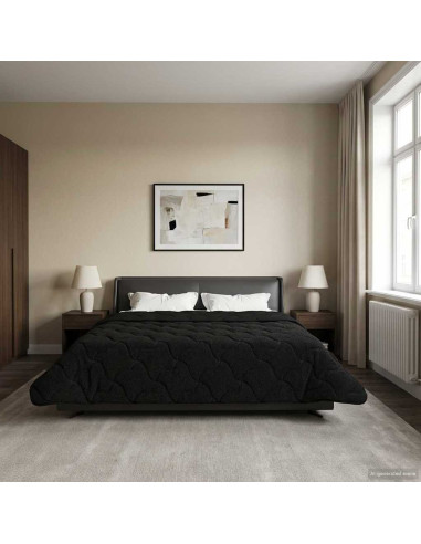 Piumone Completo Annuale Trapuntato Nero 200 x 240 cm