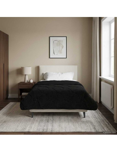 Piumone Completo Annuale Trapuntato Nero 140 x 220 cm